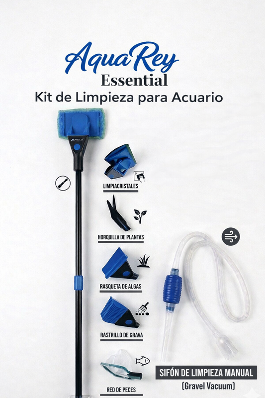 AquaRey – Kit de limpieza profesional  para Acuarios ESSENTIAL