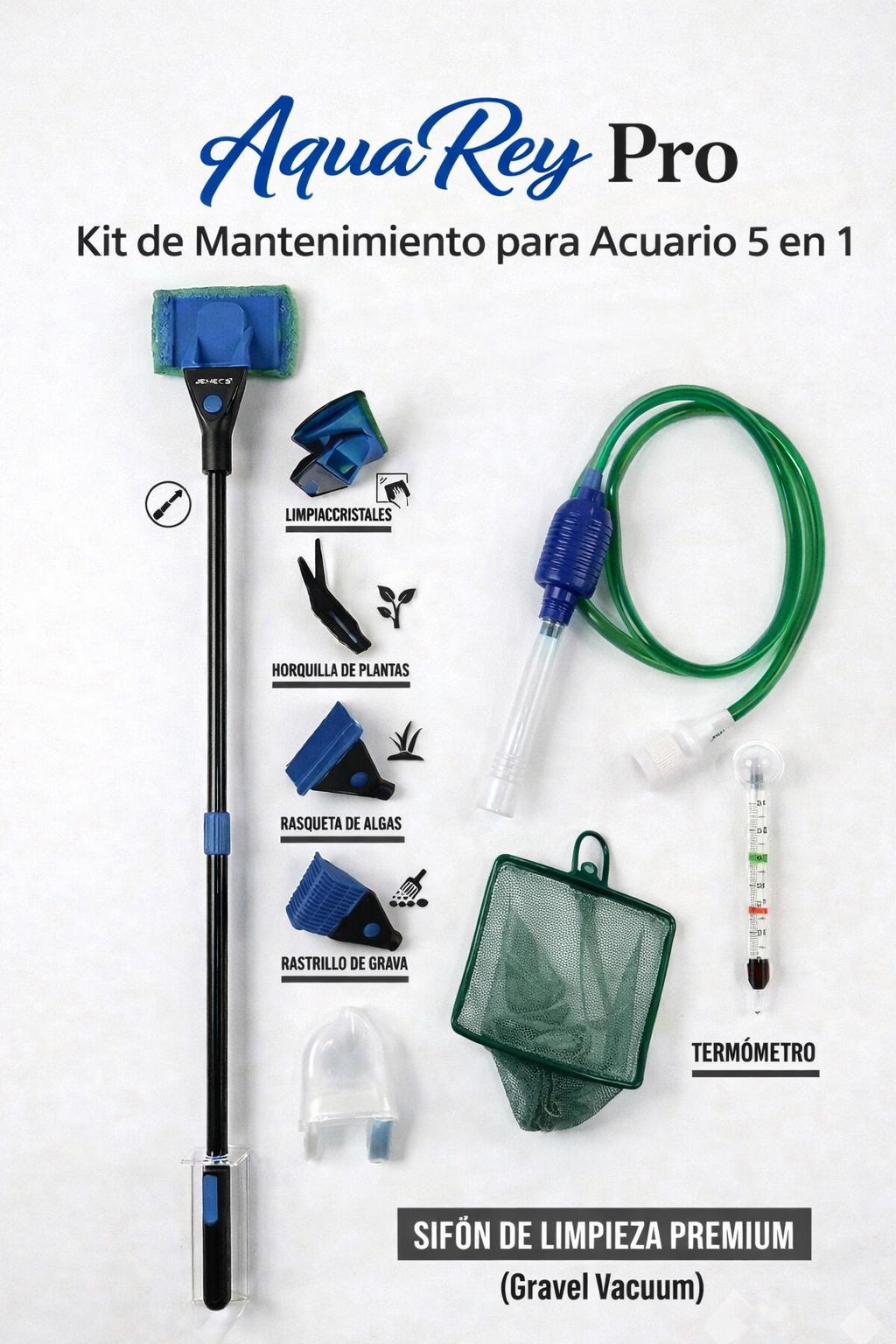 AquaRey kit profesional mantenimiento y limpieza de acuarios PRO